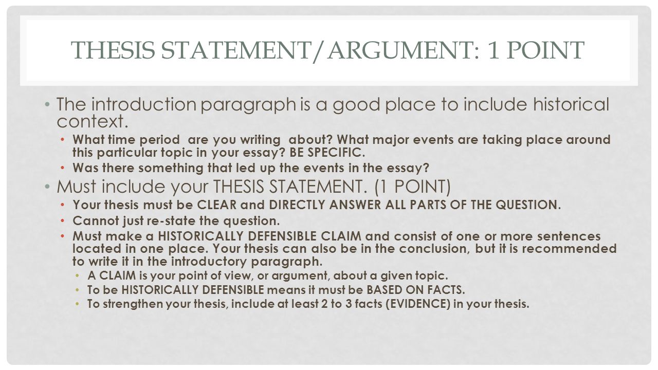Defensible relevant thesis statement. Defending Your Thesis - Tips for Your Dissertation